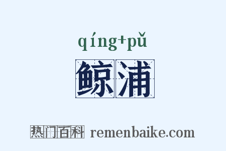 鲸浦是什么意思的图片